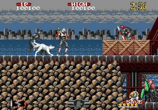 une photo d'Ã©cran de Shadow Dancer - The Secret of Shinobi sur Sega Megadrive